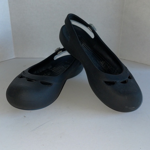 Crocs Black Jayna Slingback Flats - Picture 2 of 9